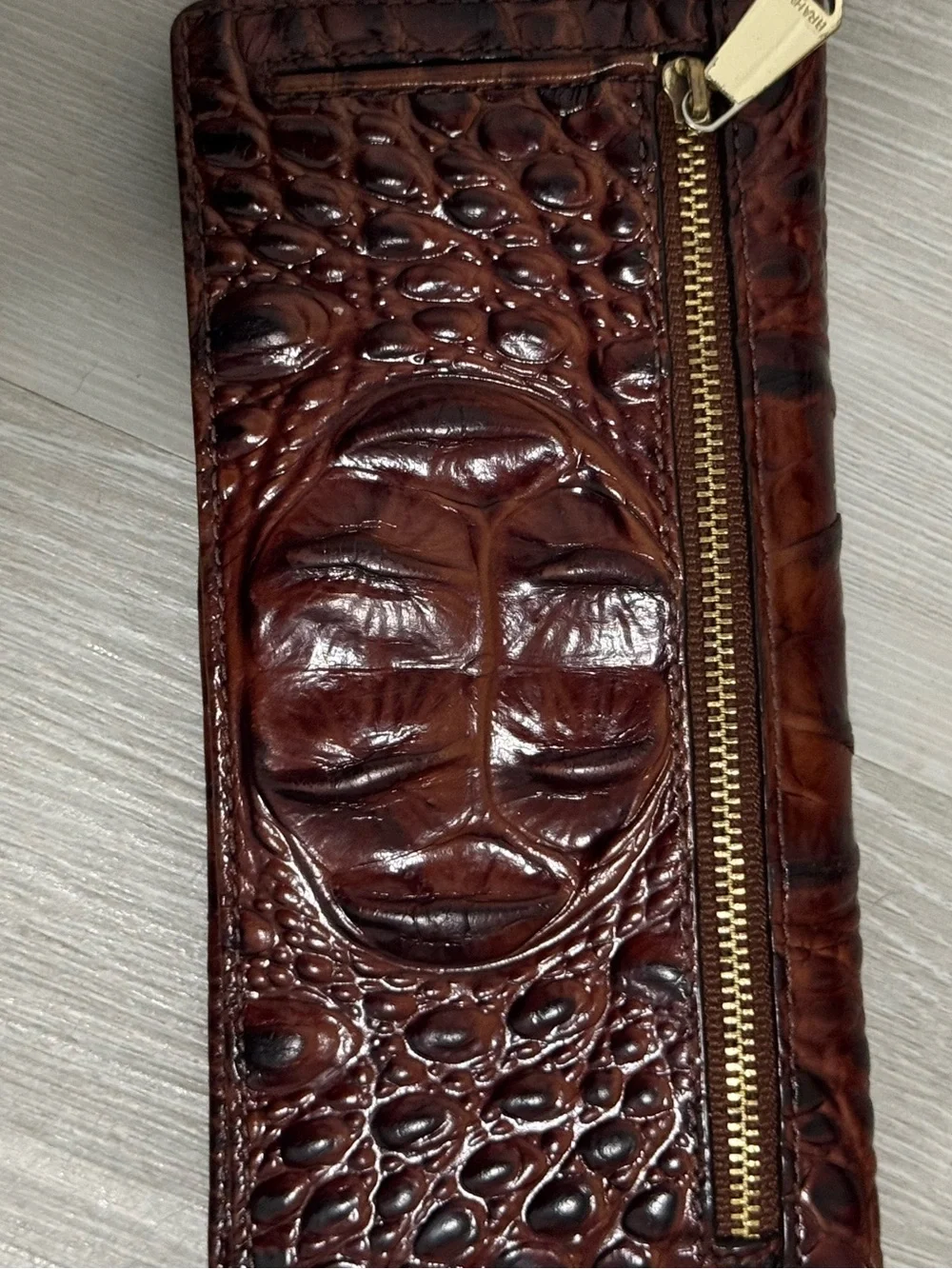 Brahmin Ady Croc-Embossed Leather Wallet